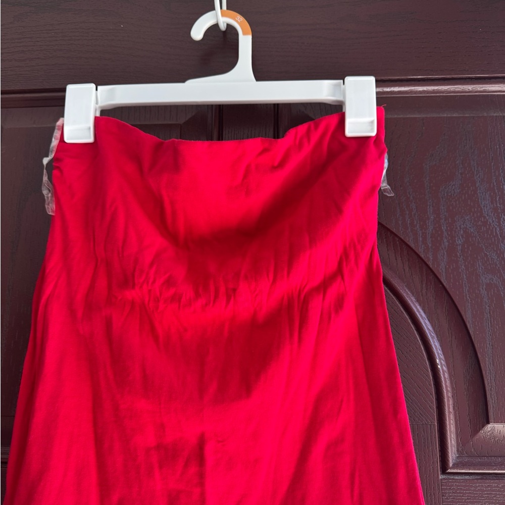 Red tube top